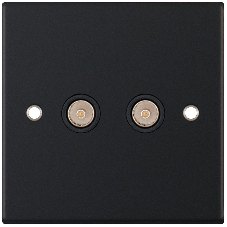 BUY Selectric DSL11-34 | 5M Slim Decorative | 2 Gang Coaxial TV Socket ...