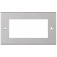 Selectric 5M-13 5M 4 Aperture Euro Media / Data Plate - Satin Chrome