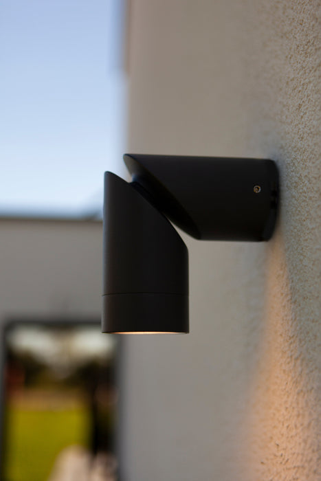 Lutec 5198501118 TUBON IP54 GU10 Outdoor Tilt & Swivel Wall Light - Anthracite Grey (Lamp Not Included)