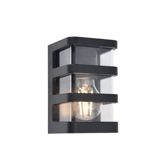 Lutec 5214501330 DALTON IP44 E27 Outdoor Wall Light - Matt Black (Lamp Not Included)