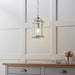 Endon 70323 Lambeth 1lt Pendant Satin nickel plate & clear glass 40W E27 GLS (Required) - westbasedirect.com