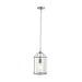 Endon 70323 Lambeth 1lt Pendant Satin nickel plate & clear glass 40W E27 GLS (Required) - westbasedirect.com