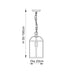 Endon 70323 Lambeth 1lt Pendant Satin nickel plate & clear glass 40W E27 GLS (Required) - westbasedirect.com