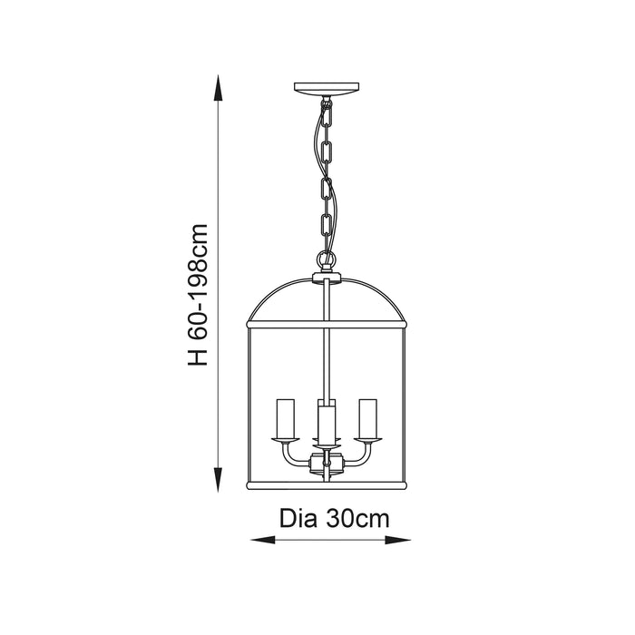 Endon 70324 Lambeth 4lt Pendant Satin nickel plate & clear glass 4 x 40W E14 candle (Required) - westbasedirect.com