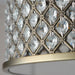 Endon 70558 Hudson 3lt Flush Antique brass plate & clear crystal 3 x 60W E27 GLS (Required) - westbasedirect.com