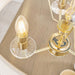 Endon 70560 Nixon 3lt Pendant Brass plate & vintage white fabric 3 x 40W E14 candle (Required) - westbasedirect.com
