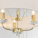 Endon 70560 Nixon 3lt Pendant Brass plate & vintage white fabric 3 x 40W E14 candle (Required) - westbasedirect.com