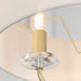 Endon 70560 Nixon 3lt Pendant Brass plate & vintage white fabric 3 x 40W E14 candle (Required) - westbasedirect.com