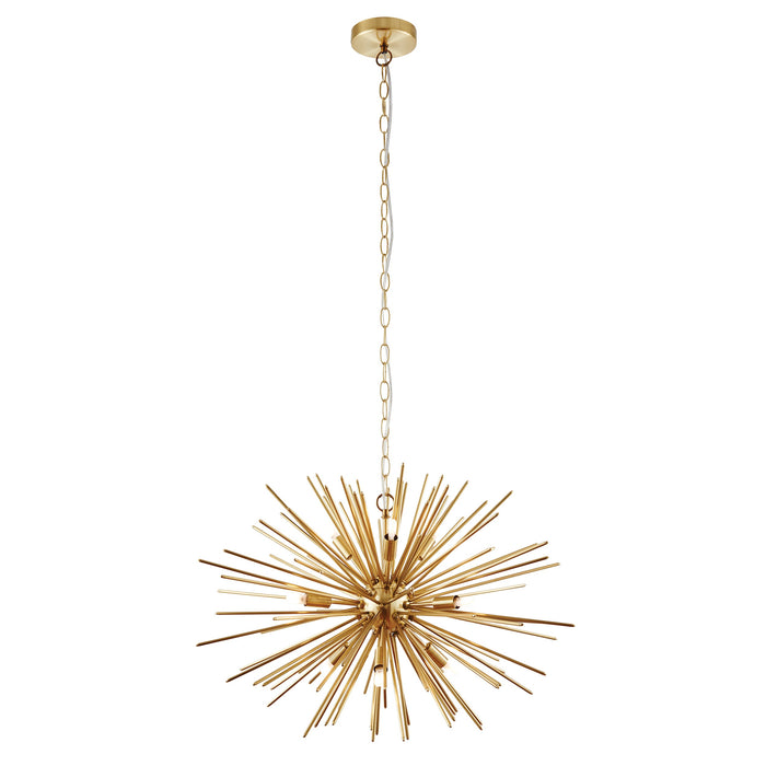 Endon 70575 Orta 9lt Pendant Satin brass plate 9 x 3W LED G9 (Required) - westbasedirect.com