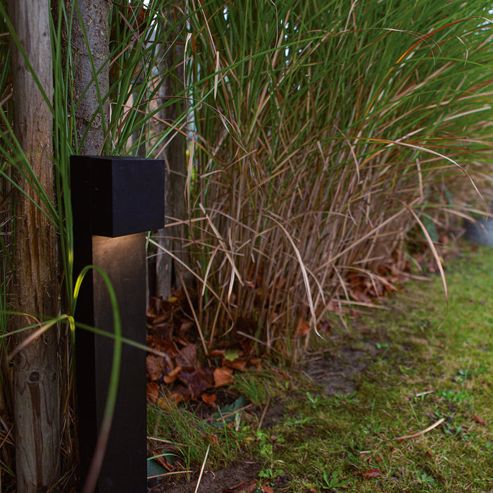 Lutec 7104002012 GEMINI XF 7.4W IP54 LED Outdoor Bollard Light 3000K - Matt Black