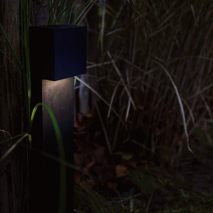 Lutec 7104002012 GEMINI XF 7.4W IP54 LED Outdoor Bollard Light 3000K - Matt Black