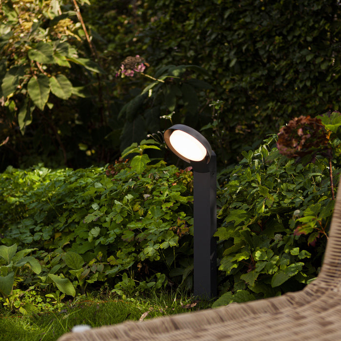 Lutec 7105701118 POLO 15W IP54 LED Outdoor Bollard Light 3000K - Dark Grey