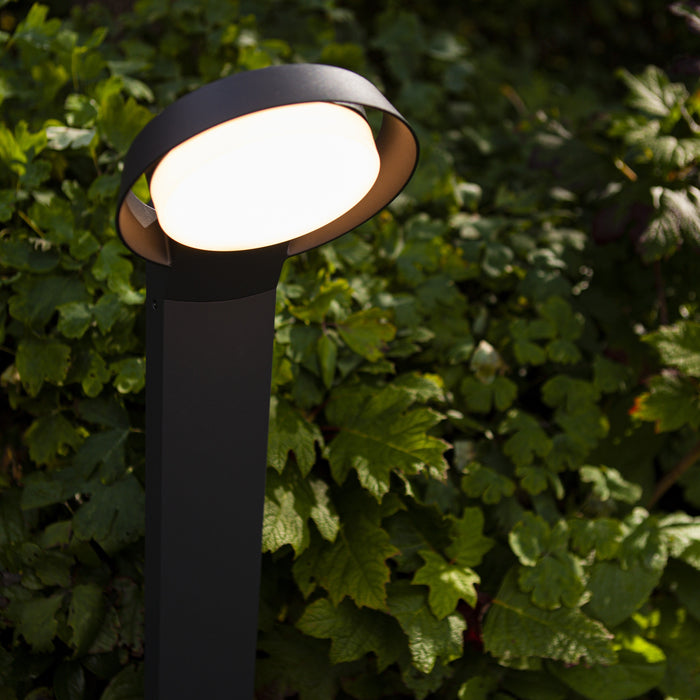 Lutec 7105701118 POLO 15W IP54 LED Outdoor Bollard Light 3000K - Dark Grey