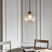 Endon 71123 Brydon 1lt Pendant Antique brass plate & clear ribbed glass 10W LED E27 (Required) - westbasedirect.com