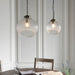 Endon 71123 Brydon 1lt Pendant Antique brass plate & clear ribbed glass 10W LED E27 (Required) - westbasedirect.com