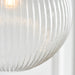 Endon 71124 Brydon 1lt Pendant Antique brass plate & clear ribbed glass 10W LED E27 (Required) - westbasedirect.com