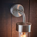 Endon 71184 North 1lt Wall Brushed stainless steel & clear glass 40W E27 GLS (Required) - westbasedirect.com