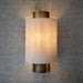 Endon 71308 Indara 1lt Wall Hammered bronze plate & natural linen mix fabric 40W E14 golf (Required) - westbasedirect.com