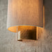 Endon 71308 Indara 1lt Wall Hammered bronze plate & natural linen mix fabric 40W E14 golf (Required) - westbasedirect.com