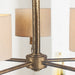 Endon 71345 Indara 5lt Pendant Hammered bronze plate & natural linen mix fabric 5 x 40W E14 golf (Required) - westbasedirect.com