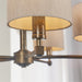 Endon 71345 Indara 5lt Pendant Hammered bronze plate & natural linen mix fabric 5 x 40W E14 golf (Required) - westbasedirect.com