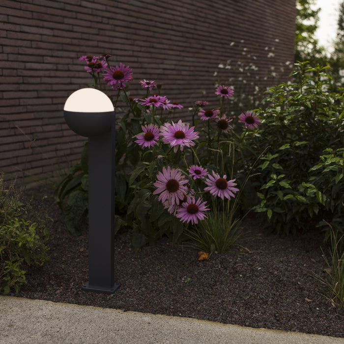 Lutec 7138001118 LOOMA IP54 E27 Outdoor Bollard Light - Dark Grey (Lamp Not Included)
