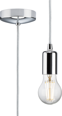 Knightsbridge 8270LPC 1.8m E27 Contemporary Pendant Set - Polished Chrome