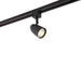 Saxby 71899 Monte track head 6W Matt black paint & chrome effect plate & black plastic 6W LED GU10 (Required) - westbasedirect.com