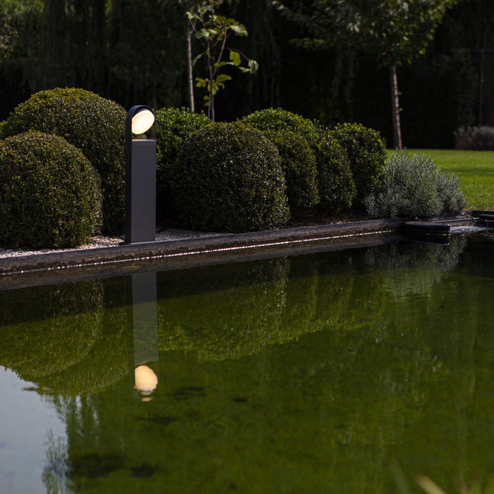 Lutec 7196301118 FELE 11.2W IP54 LED Outdoor Bollard Light 3000K - Dark Grey