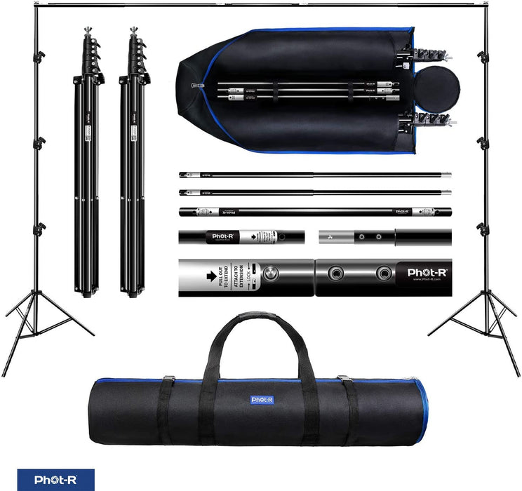 Phot-R 2x2.26m Background Stand Set - westbasedirect.com