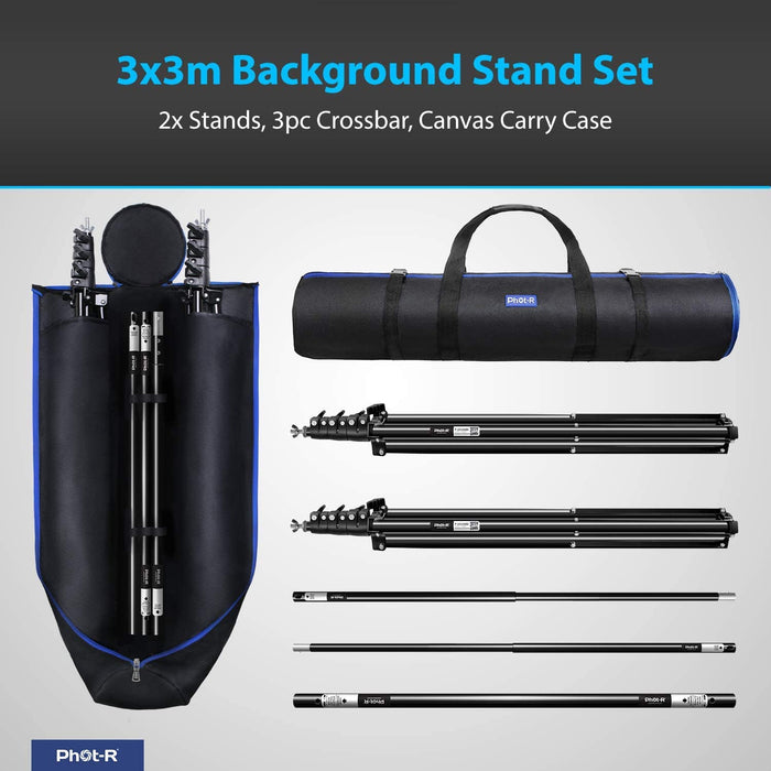 Phot-R 3x3m Background Stand Set - westbasedirect.com