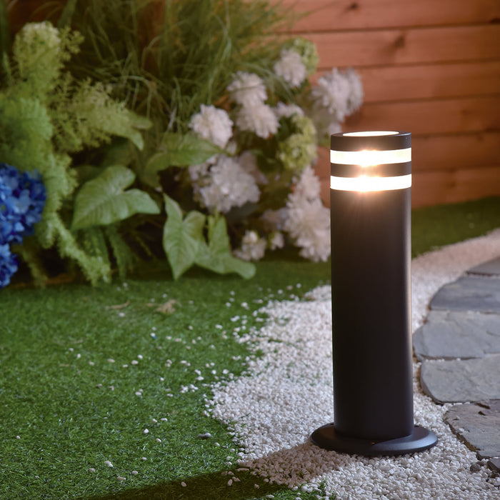 Lutec 7204803118 FOCUS IP44 GU10 Outdoor Bollard Light - Anthracite Grey (Lamp Not Included)