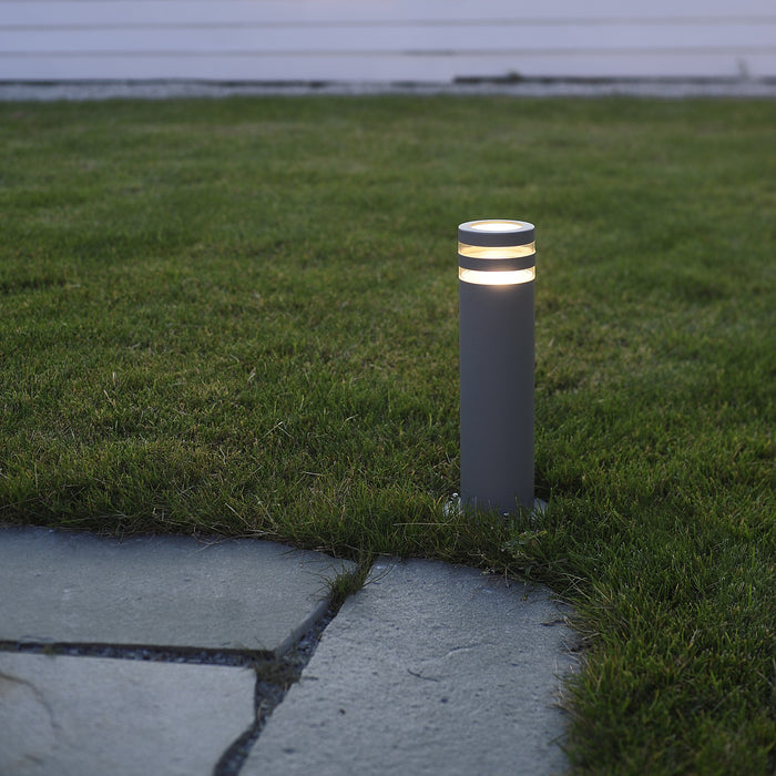 Lutec 7204803118 FOCUS IP44 GU10 Outdoor Bollard Light - Anthracite Grey (Lamp Not Included)
