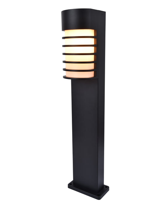 Lutec 7207601012 FULTON IP54 E27 Outdoor Bollard Light - Matt Black (Lamp Not Included)