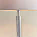 Endon 72175 Syon 1lt Table Bright nickel plate & mink fabric 40W E14 candle (Required) - westbasedirect.com