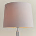 Endon 72175 Syon 1lt Table Bright nickel plate & mink fabric 40W E14 candle (Required) - westbasedirect.com