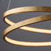 Endon 72479 Scribble 1lt Pendant Gold leaf & frosted acrylic 31.5W LED tape module (SMD 2835) Warm White - westbasedirect.com