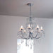 Endon 72561 Tabitha 8lt Pendant Chrome plate & clear crystal 8 x 18W G9 clear capsule (Required) - westbasedirect.com