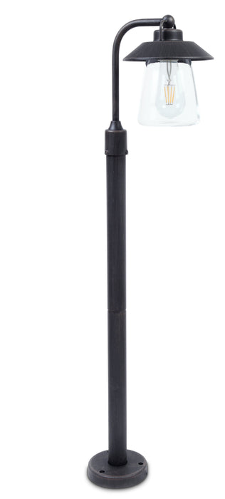 Lutec 7264210213 CATE IP44 E27 Outdoor Post Light - Black Rust (Lamp Not Included)