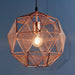 Endon 72815 Armour 1lt Pendant Copper plate 60W E27 GLS (Required) - westbasedirect.com