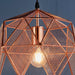 Endon 72815 Armour 1lt Pendant Copper plate 60W E27 GLS (Required) - westbasedirect.com