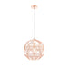 Endon 72815 Armour 1lt Pendant Copper plate 60W E27 GLS (Required) - westbasedirect.com