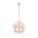 Endon 72815 Armour 1lt Pendant Copper plate 60W E27 GLS (Required) - westbasedirect.com