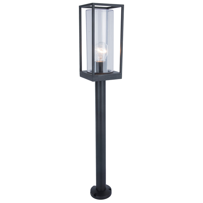 Lutec 7288801012 FLAIR IP44 E27 Outdoor Bollard Light - Matt Black (Lamp Not Included)