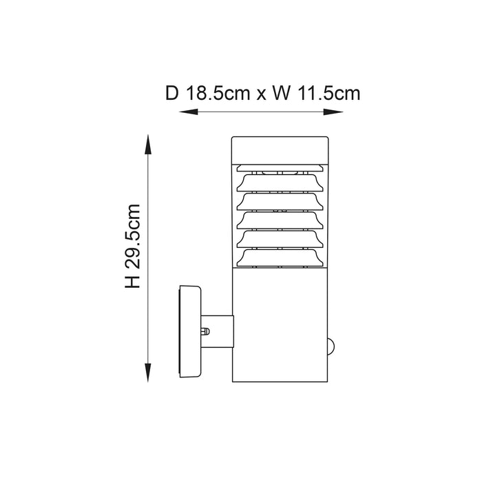 Endon 72916 Equinox LED 1lt Wall Marine grade br stainless steel & clear pc 11.5W LED (SMD 2835) Cool White - westbasedirect.com