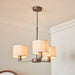 Endon 73016 Daley 3lt Pendant Dark antique bronze plate & marble fabric 3 x 40W E14 candle (Required) - westbasedirect.com