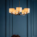 Endon 73017 Daley 5lt Pendant Dark antique bronze plate & marble fabric 5 x 40W E14 candle (Required) - westbasedirect.com