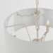 Endon 73021 Harvey 3lt Pendant Bright nickel plate & vintage white fabric 3 x 40W E14 candle (Required) - westbasedirect.com