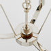 Endon 73021 Harvey 3lt Pendant Bright nickel plate & vintage white fabric 3 x 40W E14 candle (Required) - westbasedirect.com