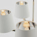 Endon 73022 Harvey 5lt Pendant Bright nickel plate & vintage white fabric 5 x 40W E14 candle (Required) - westbasedirect.com